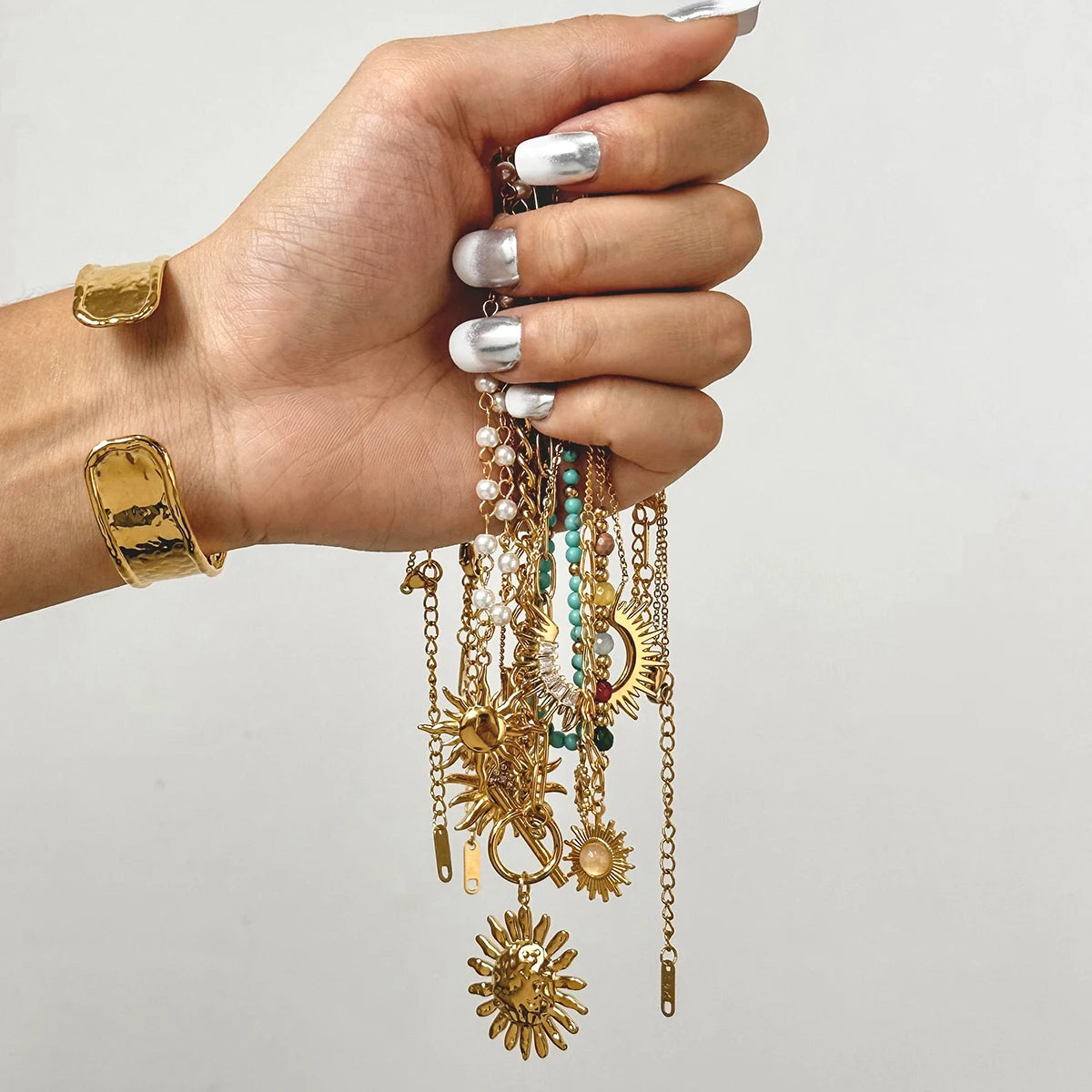 Dainty Sunburst Necklace Sunshine
