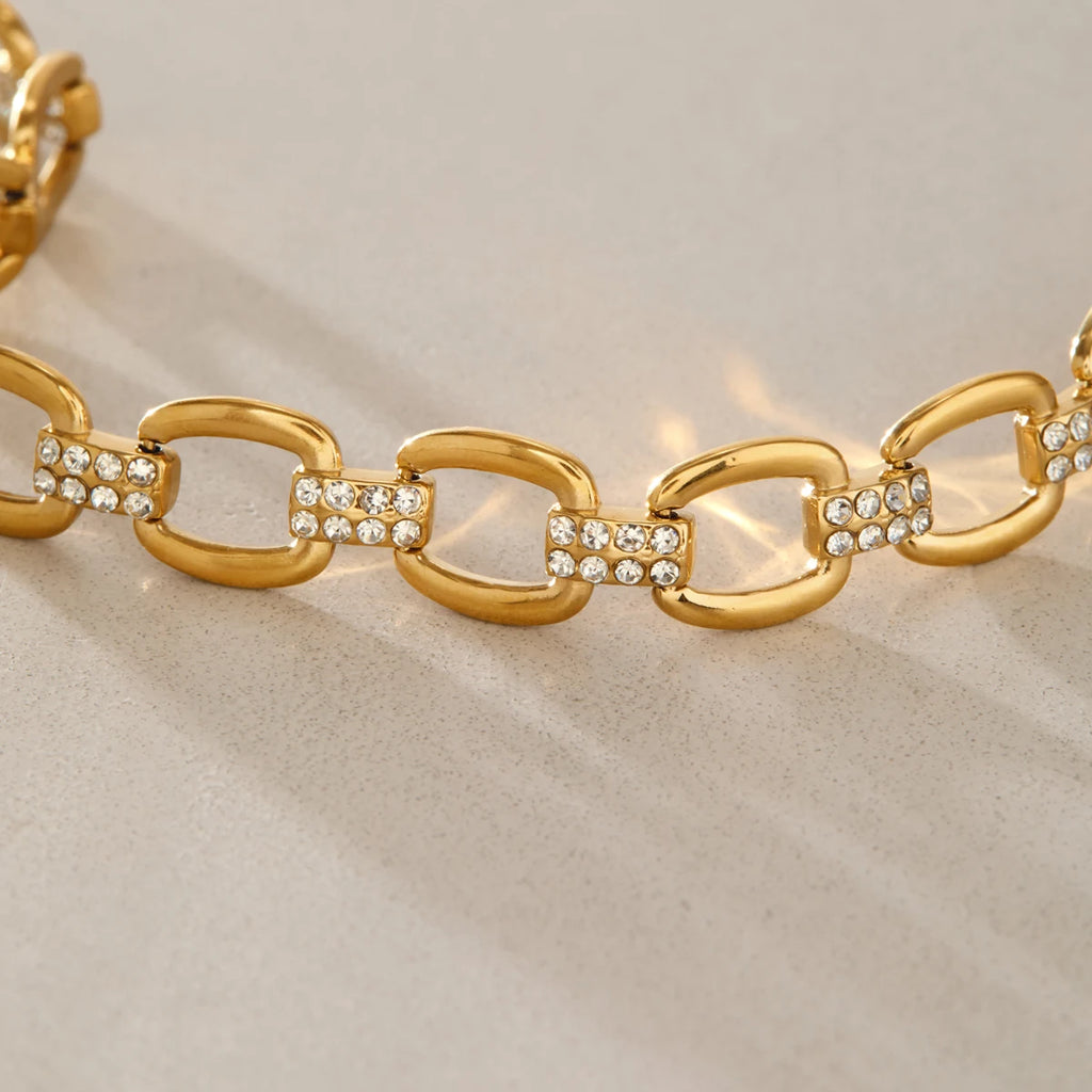 KIKA Classic Hollow Chain Bracelet For Women Waterproof 18K Gold PVD Plated Stainless Steel Bracelet Simple Fashion Jewelry