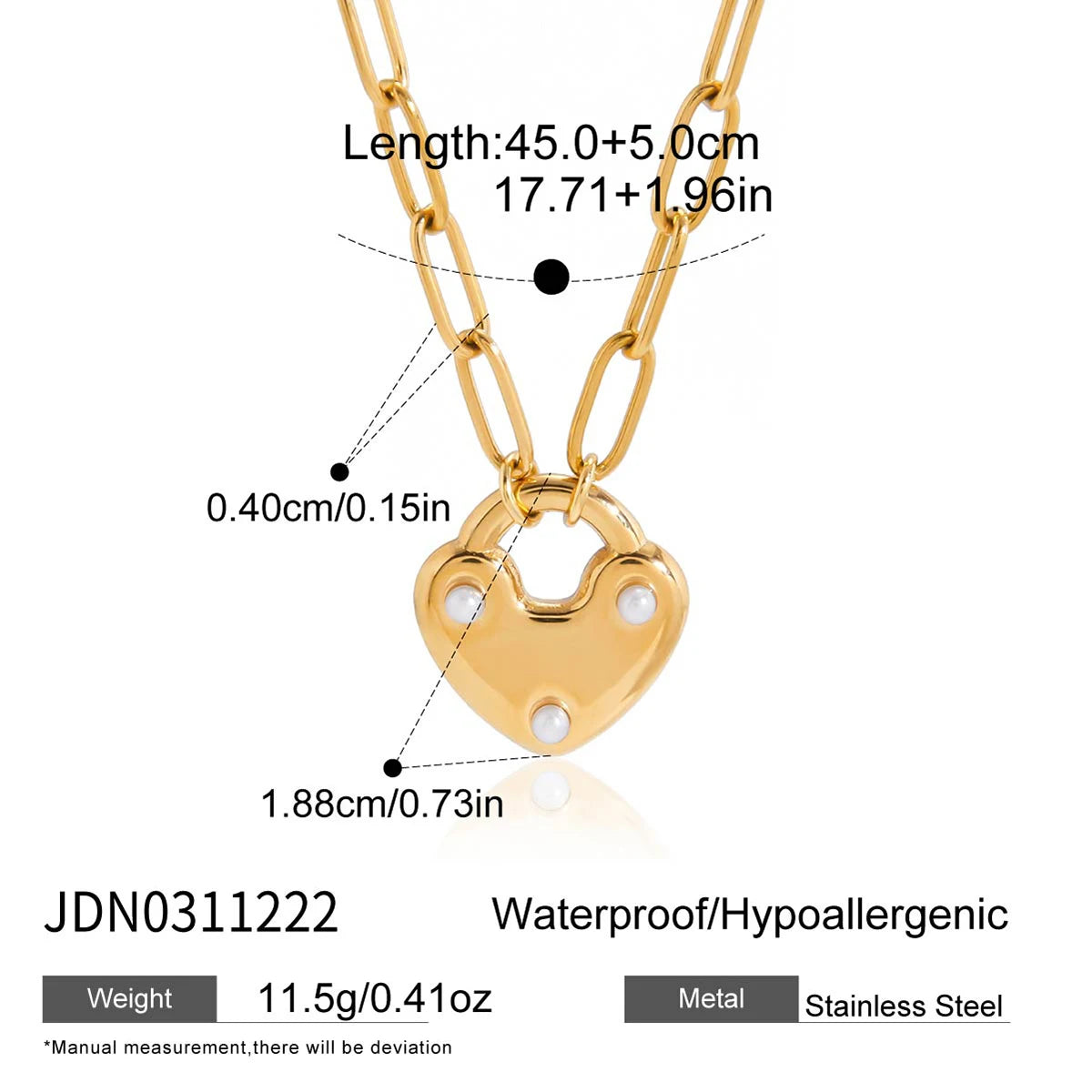 Kika Gold Color Plated Zircon Love Lock And Key Pendant Necklace