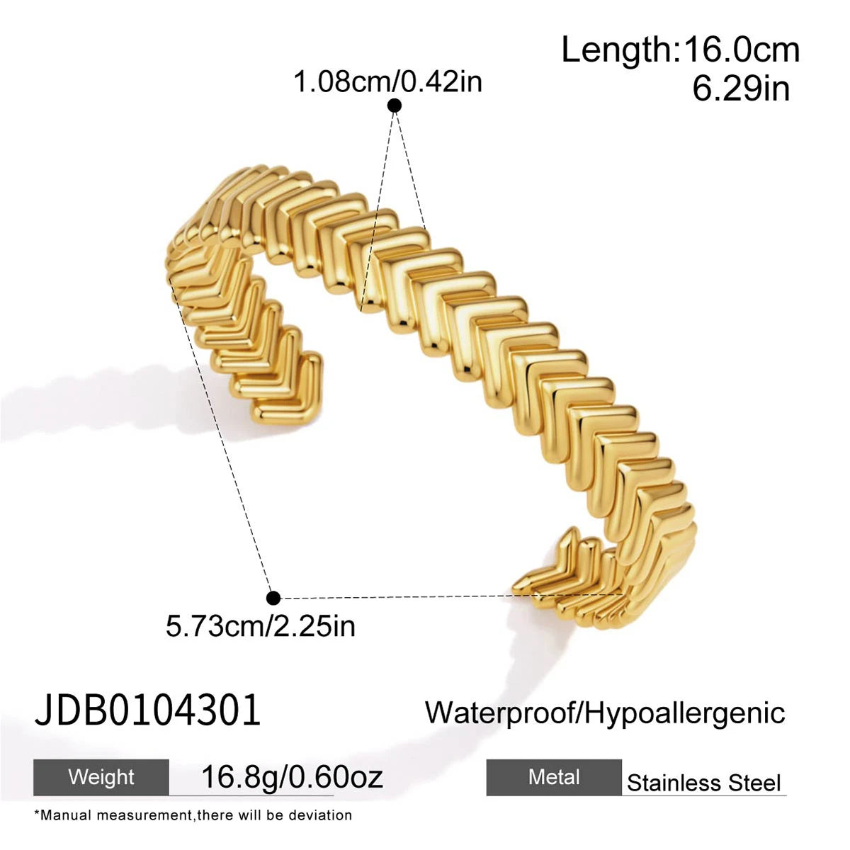 Kika Classic Geometric Cuff Bracelet