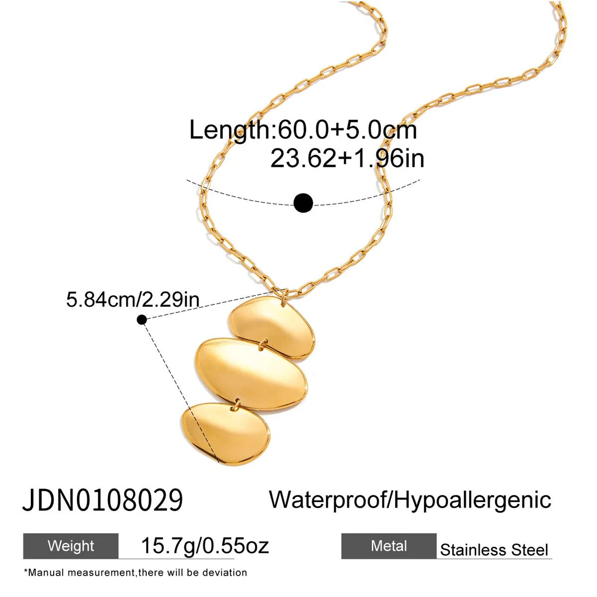 Kika Statement Irregular 3-Layer Circular Pendant Necklace