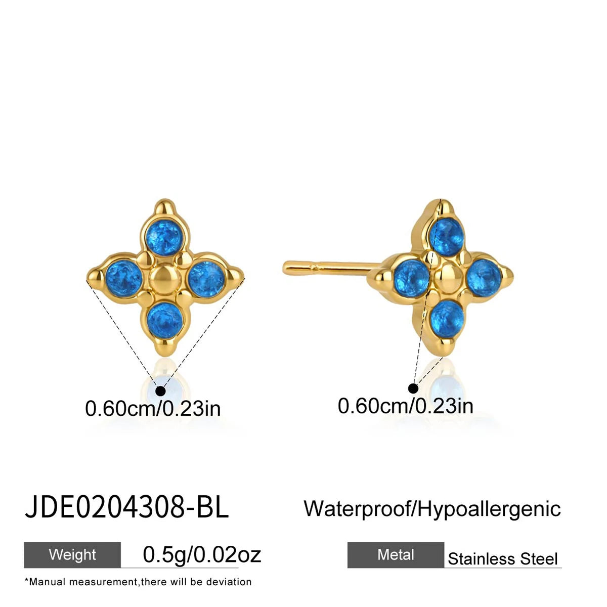 KIKA Delicate Zircon Earrings  PVD Plated Stainless Steel 316L