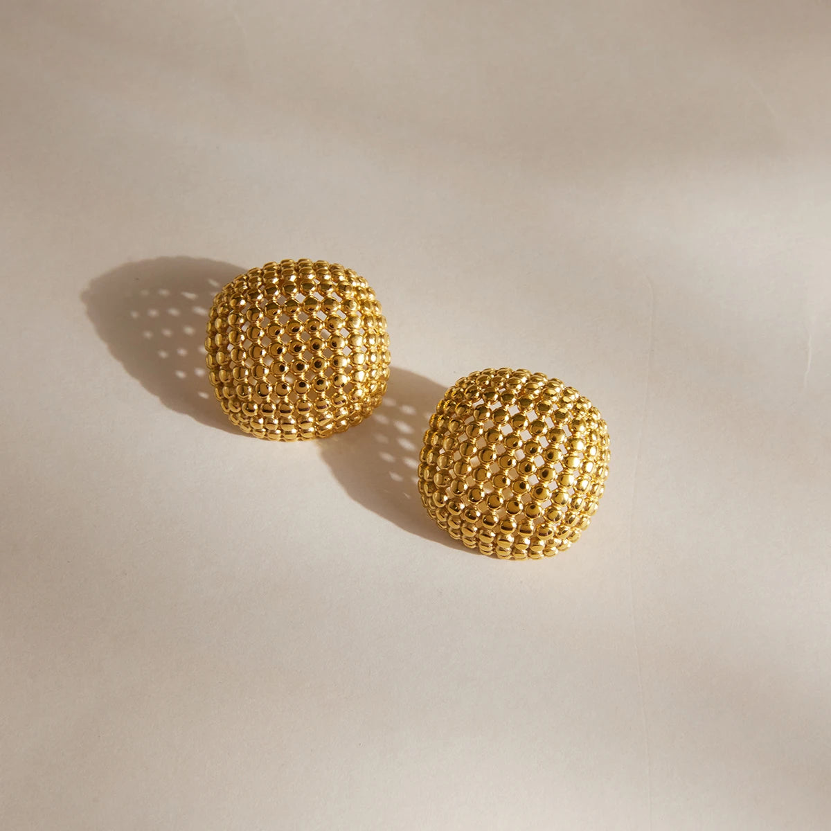 Kika Chunky Geometric Hollow Stud Earrings