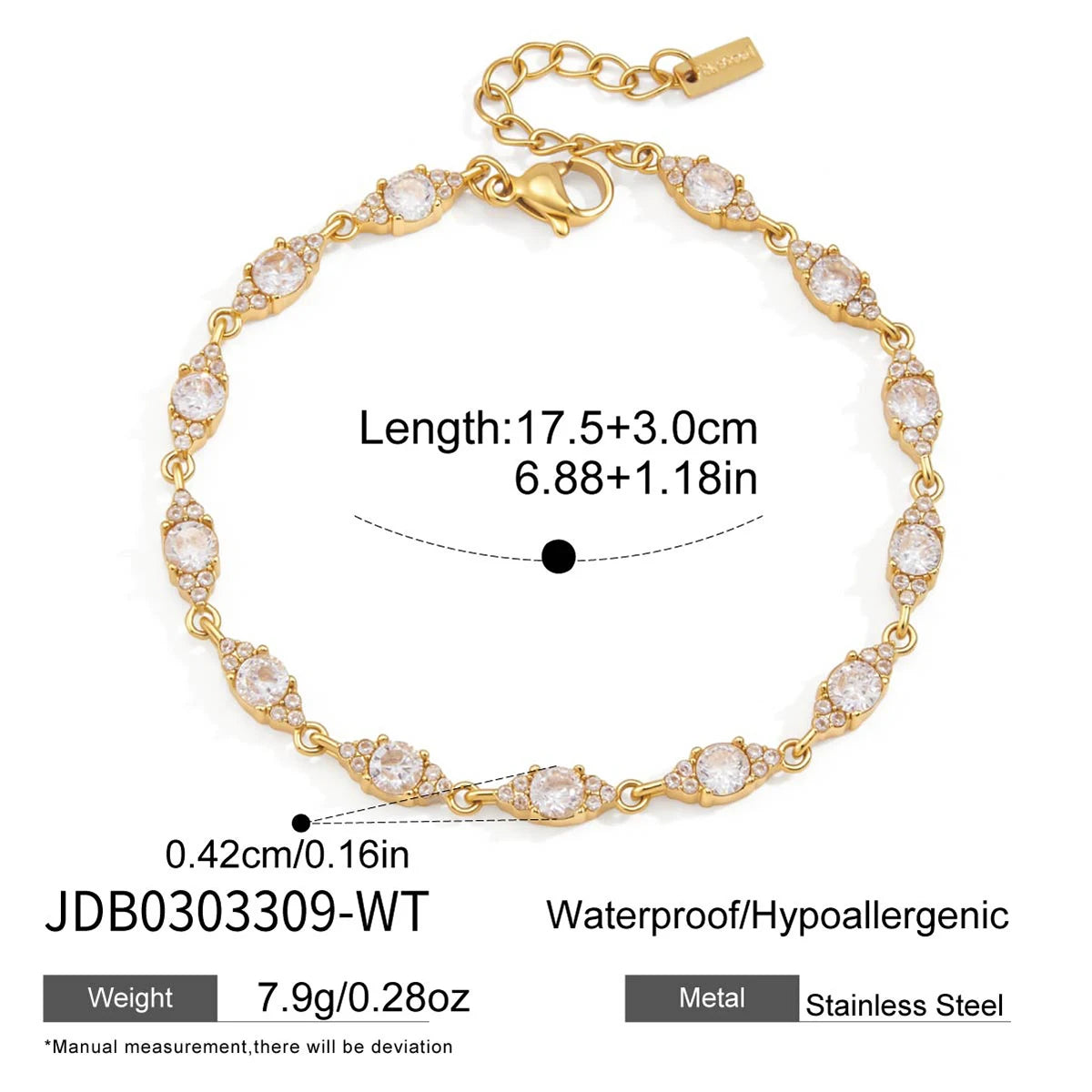 Kika Delicate Crystal Zircon Bracelet