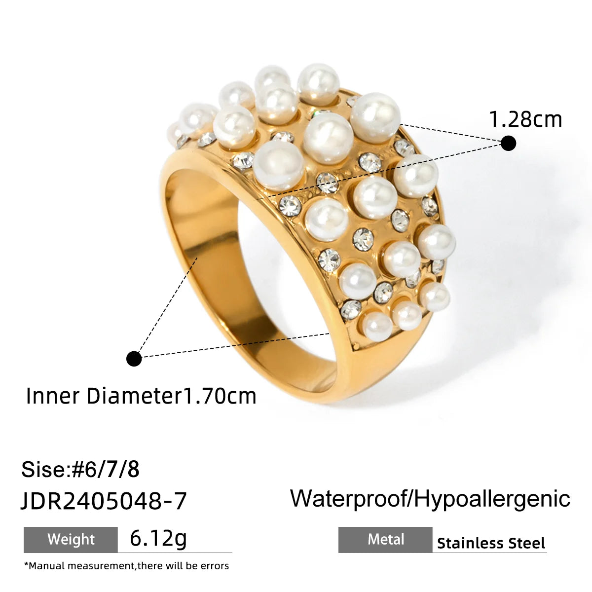 Kika Filled Heart Shaped Ring