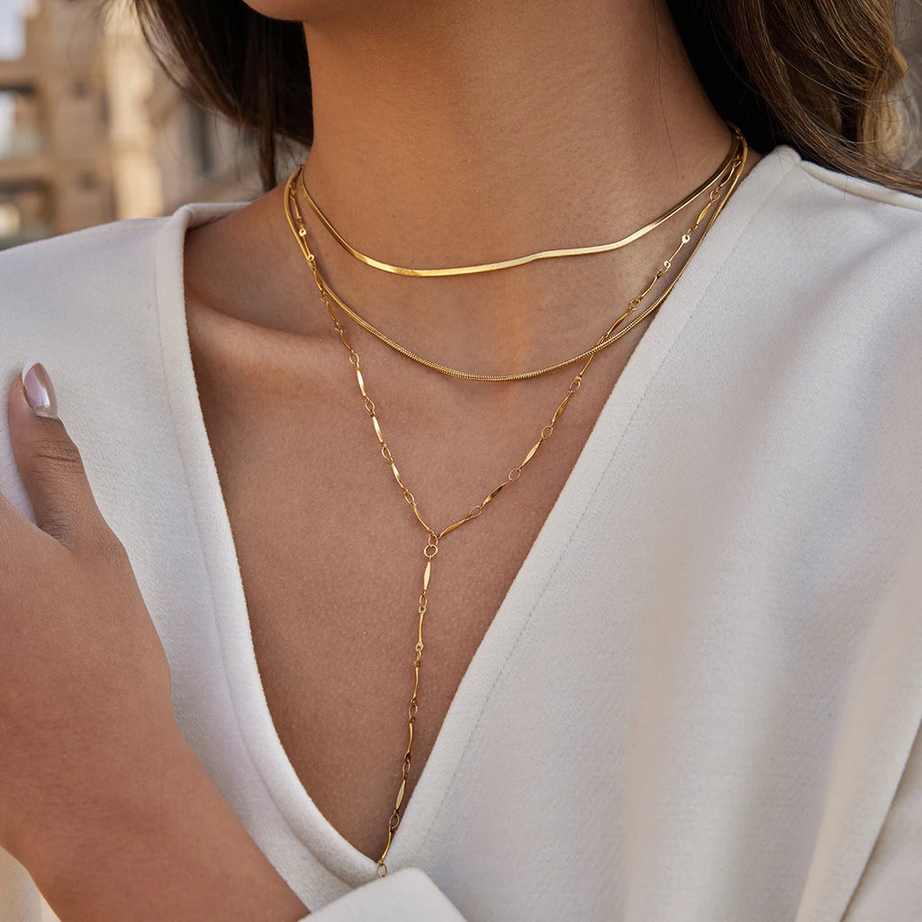 Multi-Layer Y-Shaped Chain Necklace