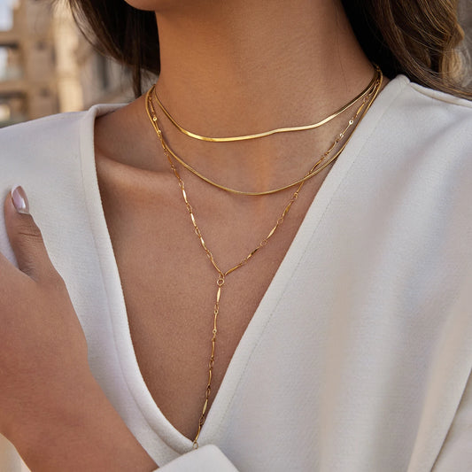 Multi-Layer Y-Shaped Chain Necklace