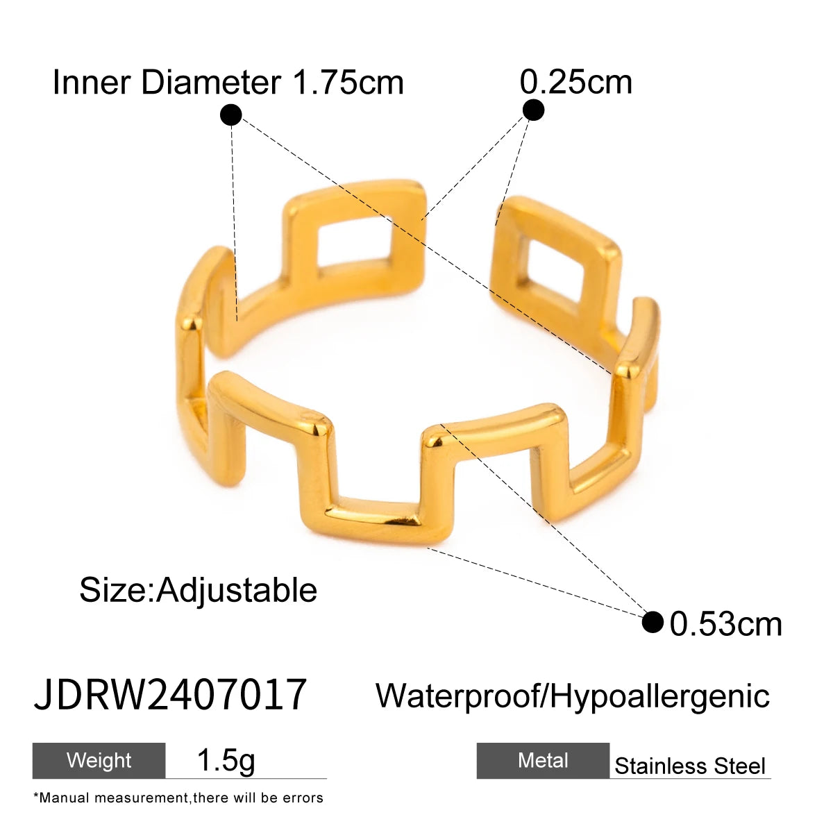Geometric Open Ring Stacked Irregular