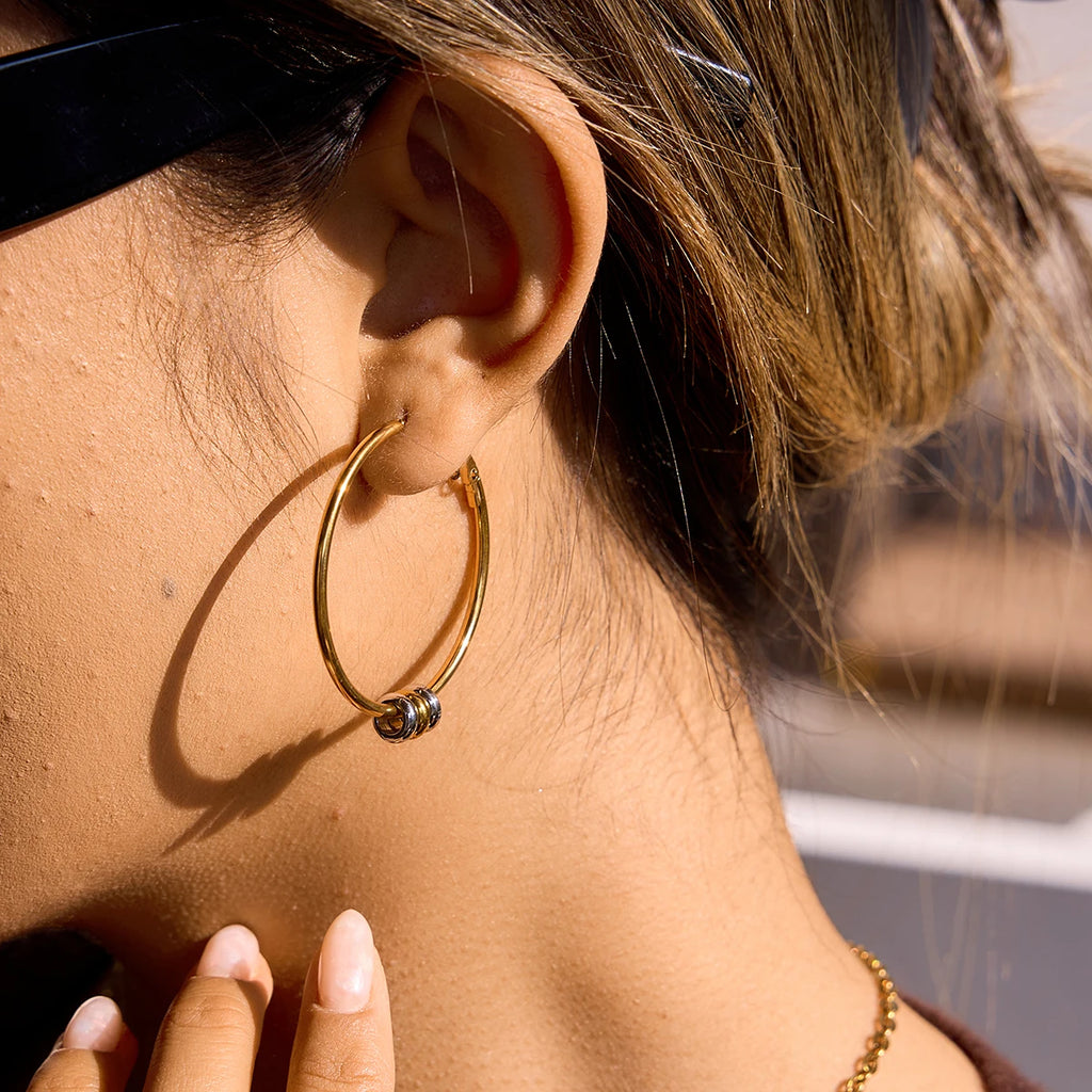 Kika Blocking Big Circle Earrings
