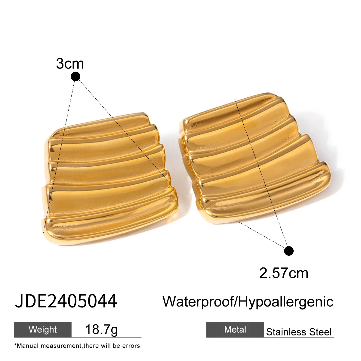 KIKA Stainless Steel 316L PVD Plated Statement Earrings