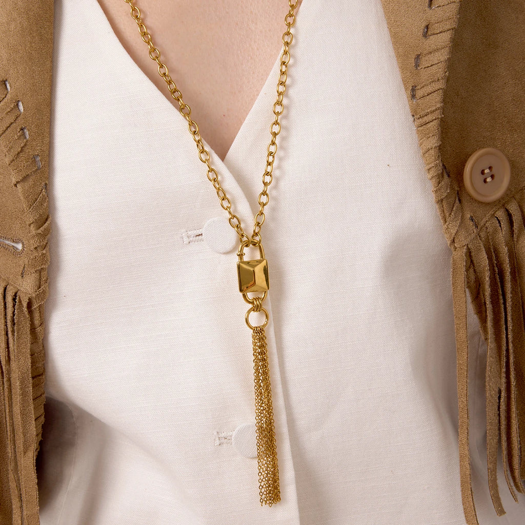 Chain Tassel Y-Shaped Chain Necklace