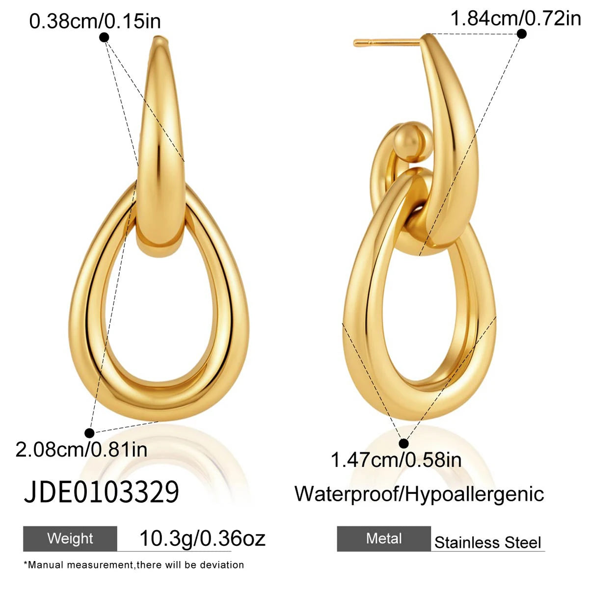 Kika Classic Hollow Water Drop Earrings