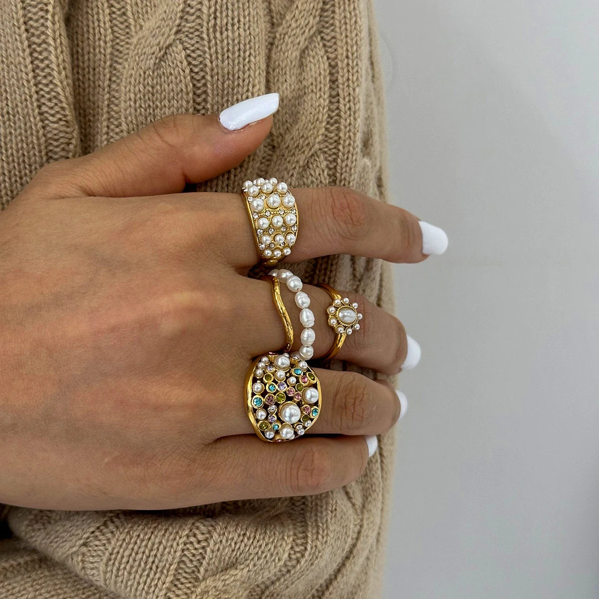 Kika Filled Heart Shaped Ring