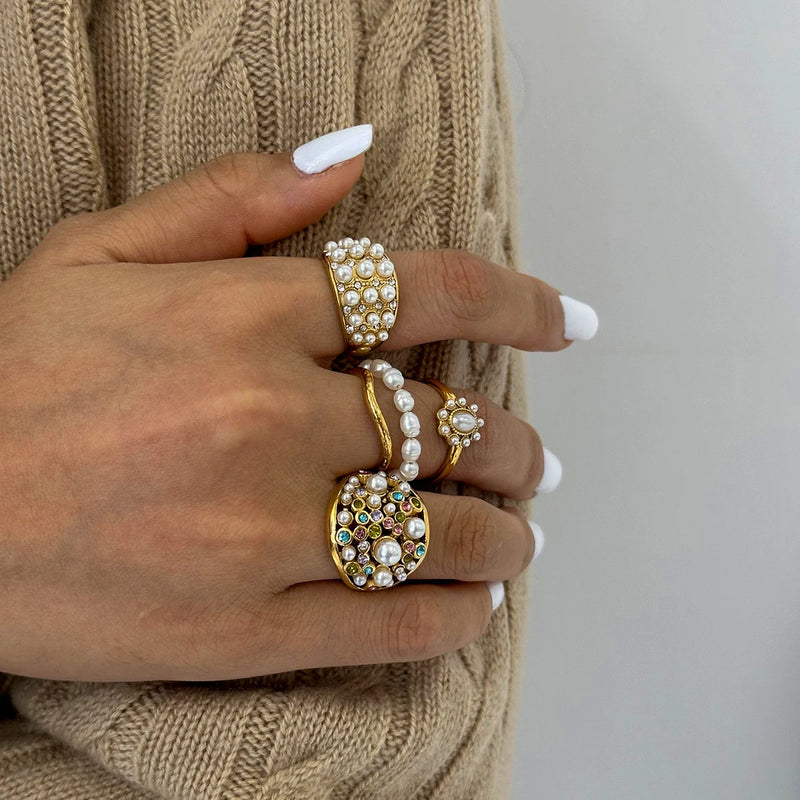 Kika Filled Heart Shaped Ring