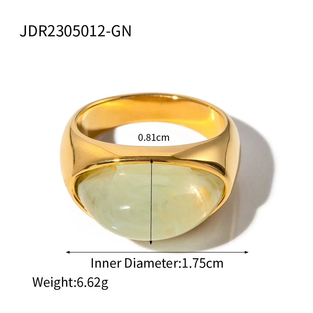 Kika Minimalist Geometric Line Asymmetric Ring Stackable