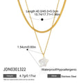 Kika Classic Star Freshwater Pearl Pendant Double Layered Blade Chain O-Chain Necklace