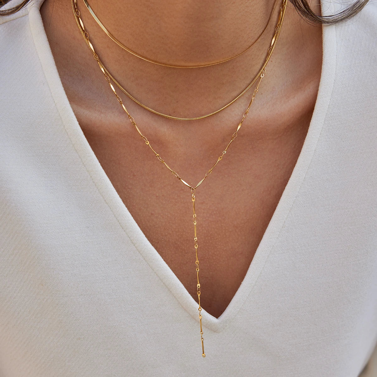 Multi-Layer Y-Shaped Chain Necklace