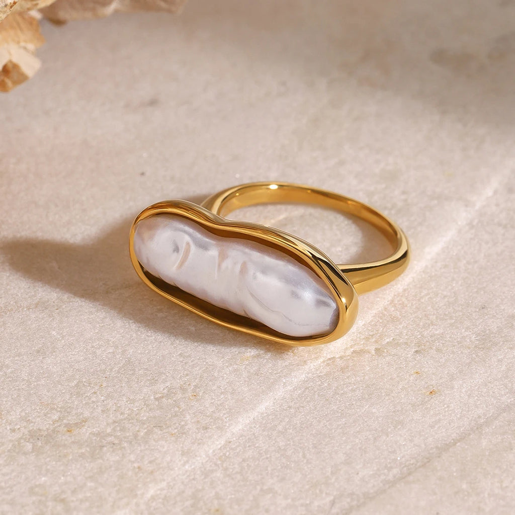 Irregular Pearl Ring Stackable