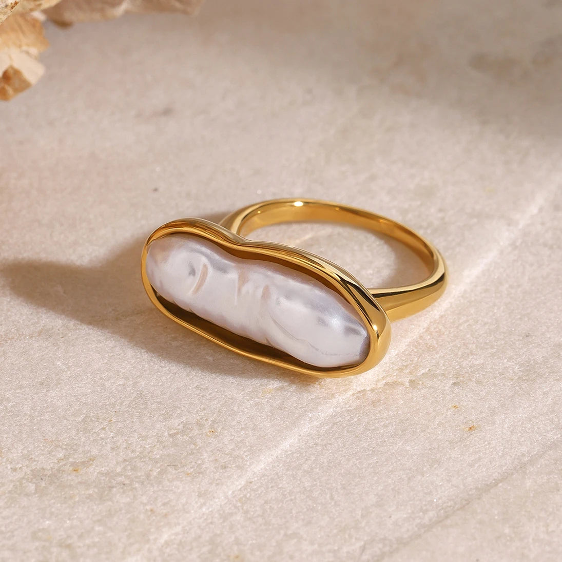 Irregular Pearl Ring Stackable