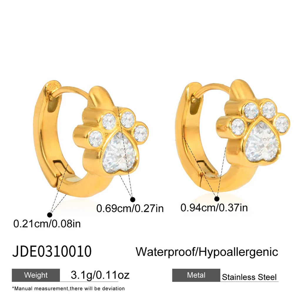Classic Cat Claw Shape Hoop Earrings
