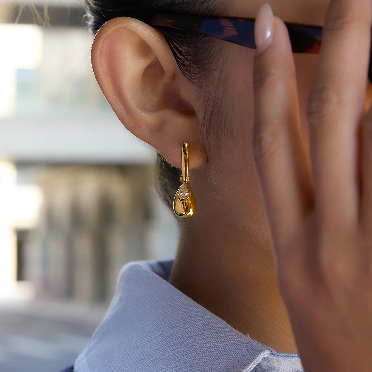 Kika Water Droplet Pendant Earring