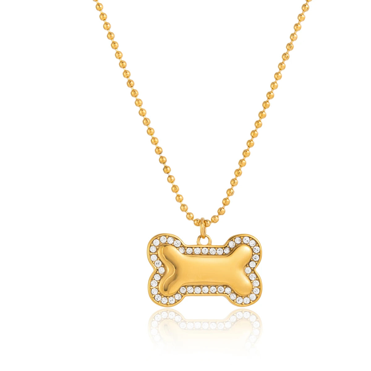 Cute Hug Dog Cat Pet Pendant Rhinestone Necklace