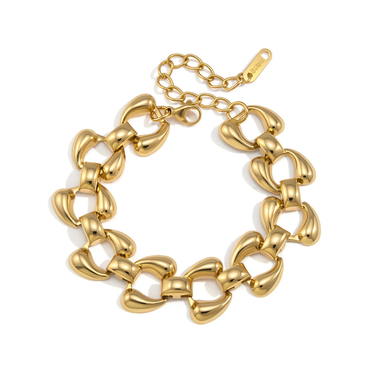 Kika Minimalist Geometric Irregular Hollow Chain Bracelet
