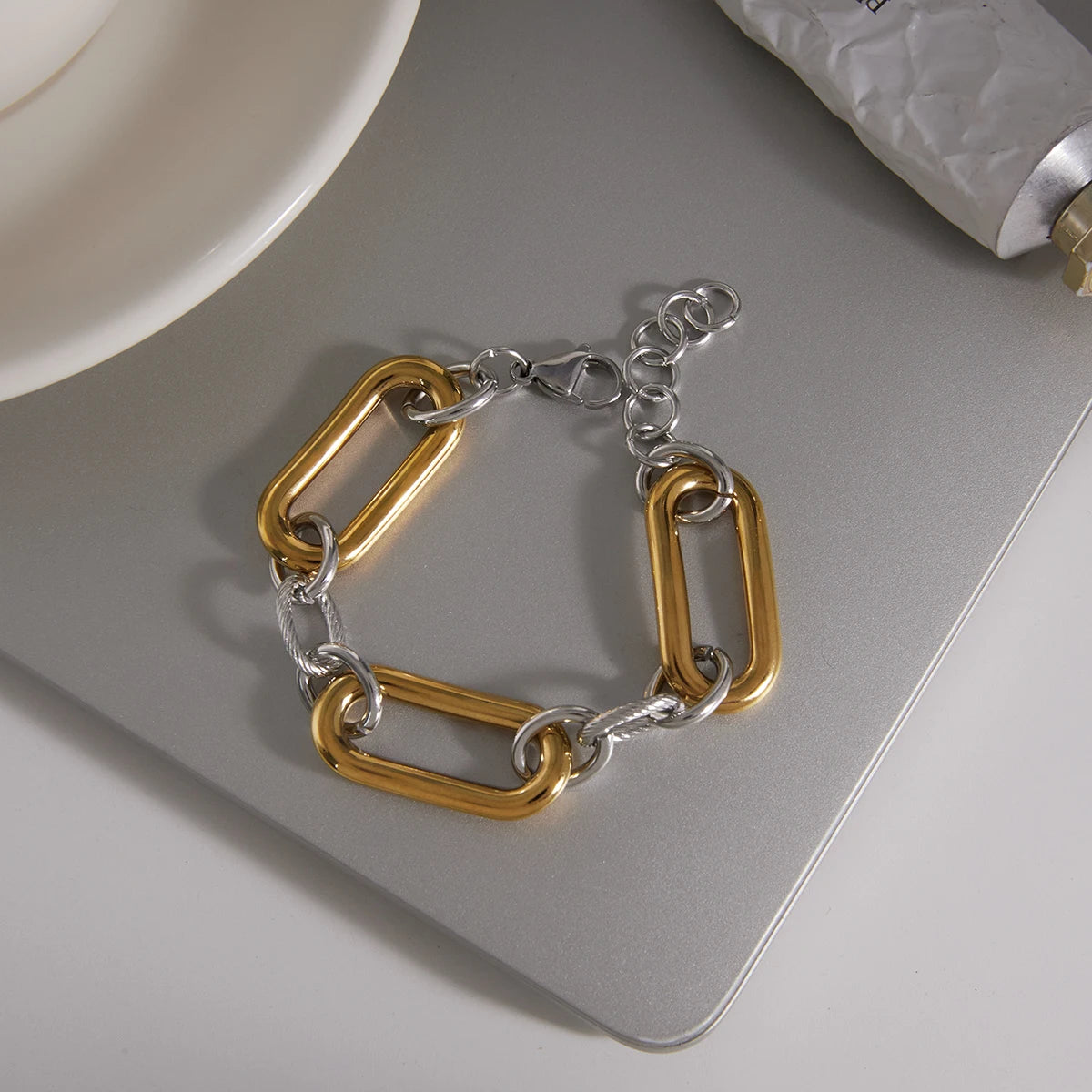 Kika Chunky Thick Chain Mixed Color Bracelet