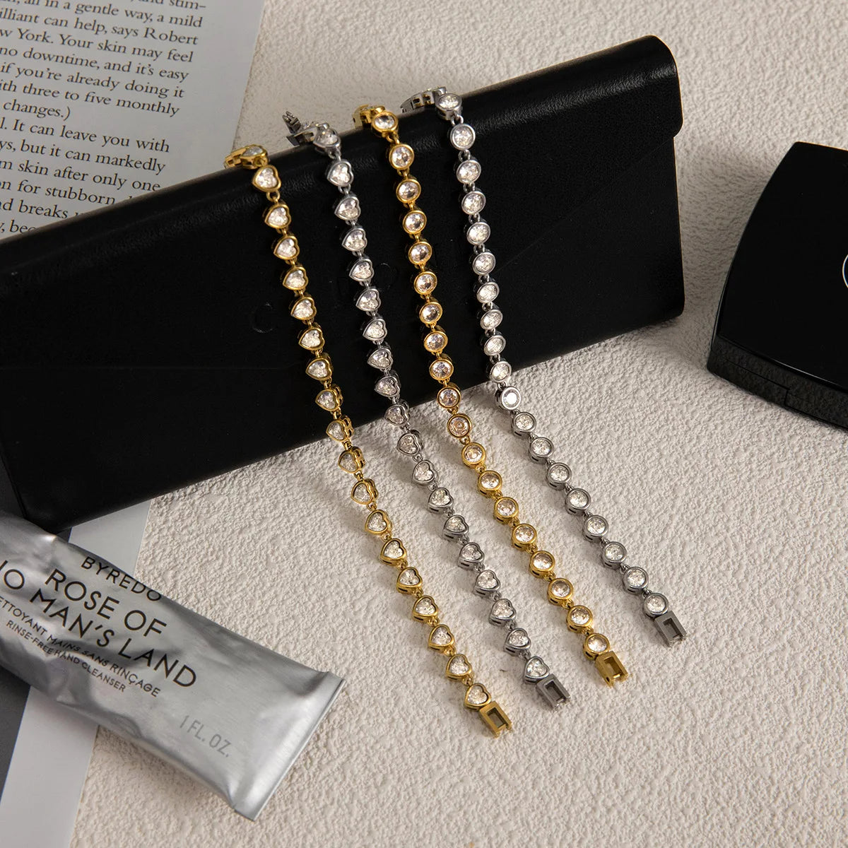 KIKA Delicate Geometric Zircon Bracelet  18K Gold PVD Plated Stainless Steel 316L