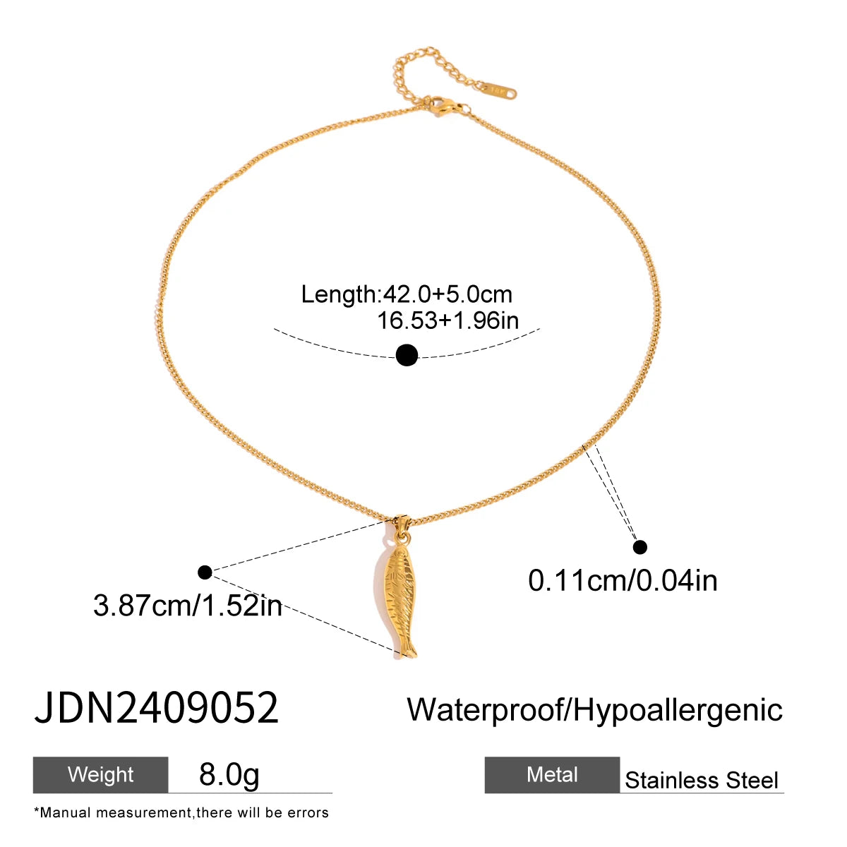 Kika Minimalism Articulated Fish Necklace