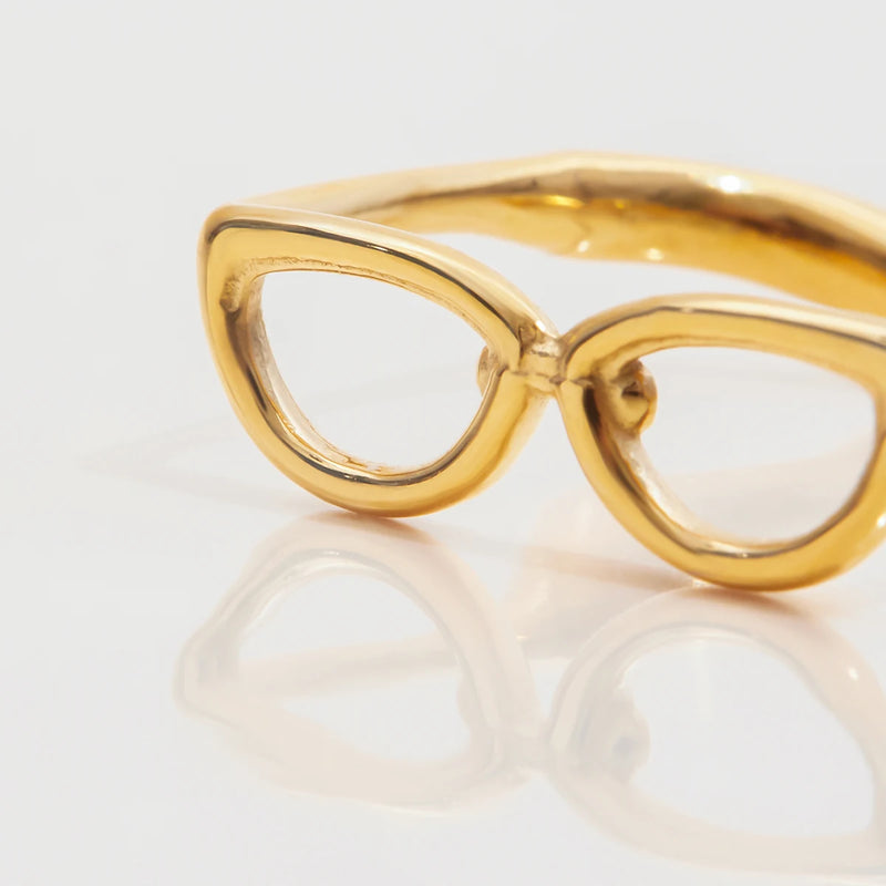 Kika Summer 18K Gold Color Plated Stainless Steel Sunglasses Rings