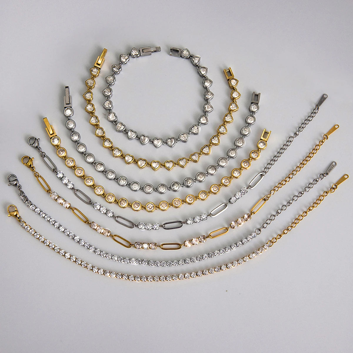 KIKA Delicate Geometric Zircon Bracelet  18K Gold PVD Plated Stainless Steel 316L