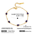 KIKA Vintage Water Drop Shape Natural Stone Bracelet For Women 18K Gold Plated Stainless Steel Bracelet Fashion Jewelry Gift