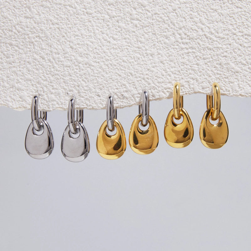 KIKA Minimalist Geometric Drop Earrings PVD Plated Stainless Steel 316L