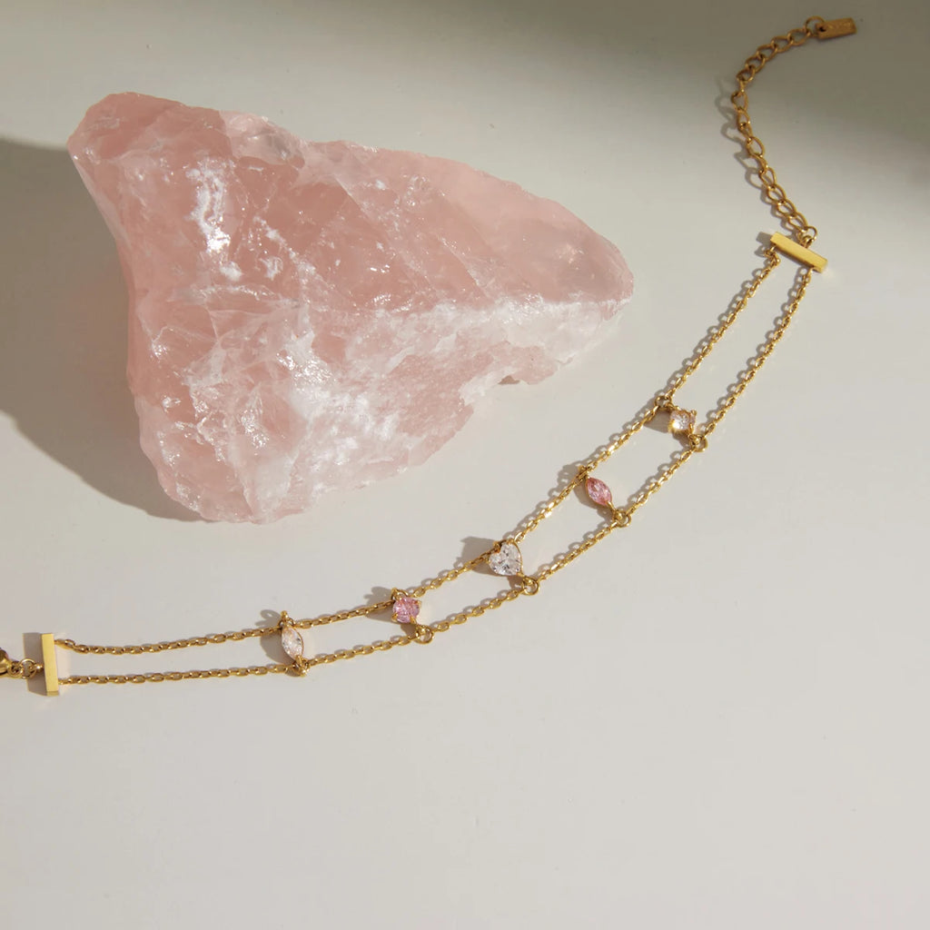 Kika Delicate Double Layered Zircon Bracelet