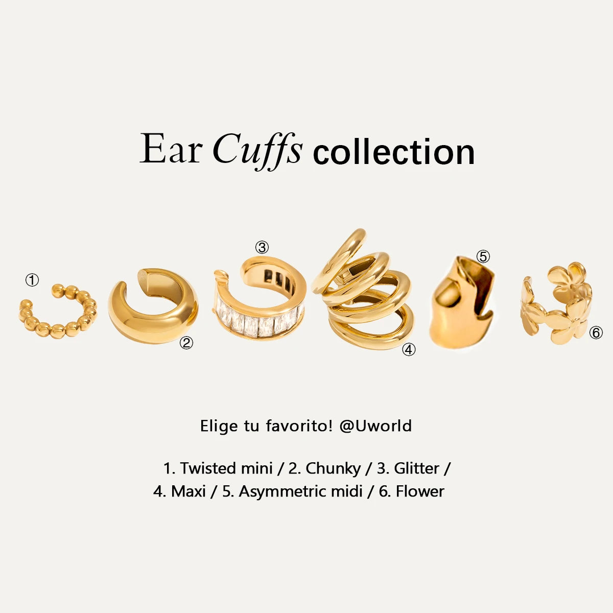 Stainless Steel  Tome Triple Ear Cuff