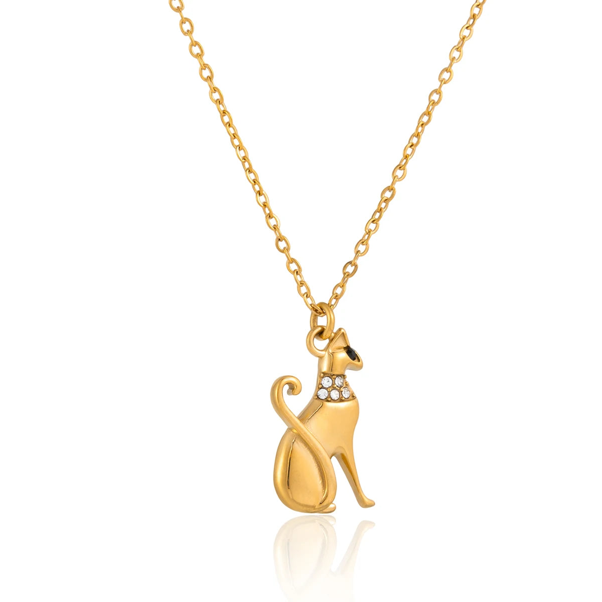 Cute Hug Dog Cat Pet Pendant Rhinestone Necklace