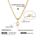 Kika Geometric Zircon Pendant Necklace 18K Gold PVD Plated Stainless Steel 316L