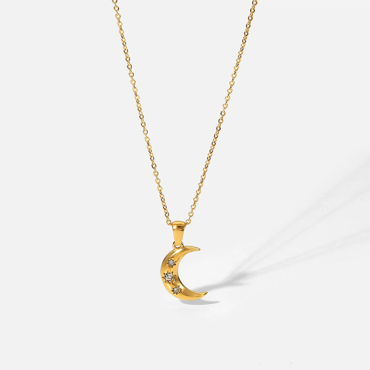 Moon Necklace 18K Gold Plated Color