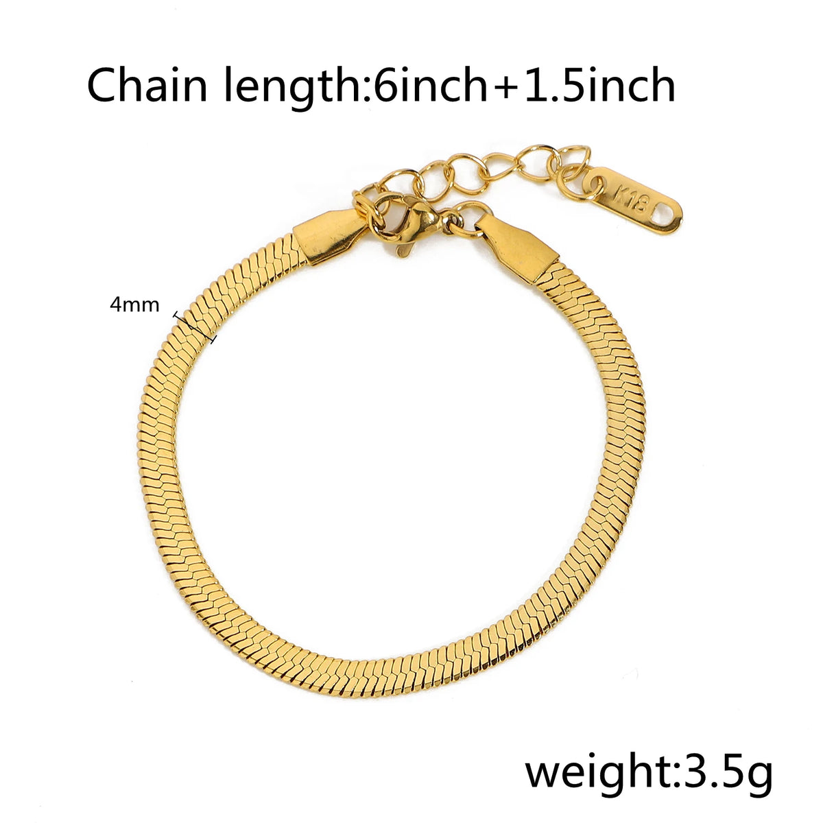 Link Chain Stainless Steel Bangle Bracelet