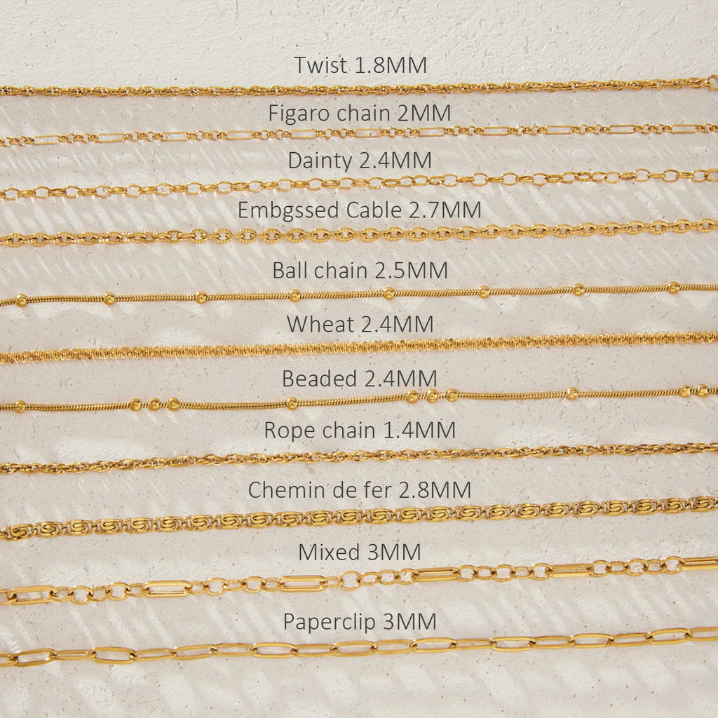 Kika Classic Chain Bracelet For Women Men Minimalist 18K Gold PVD Plated Stainless Steel 316L