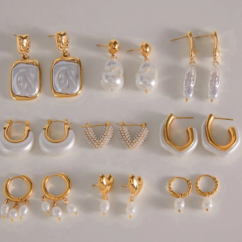 Exquisite Elegant Freshwater Pearl Pendant Earrings