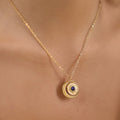 Kika Rotatable Moon Sun Pendant Necklace