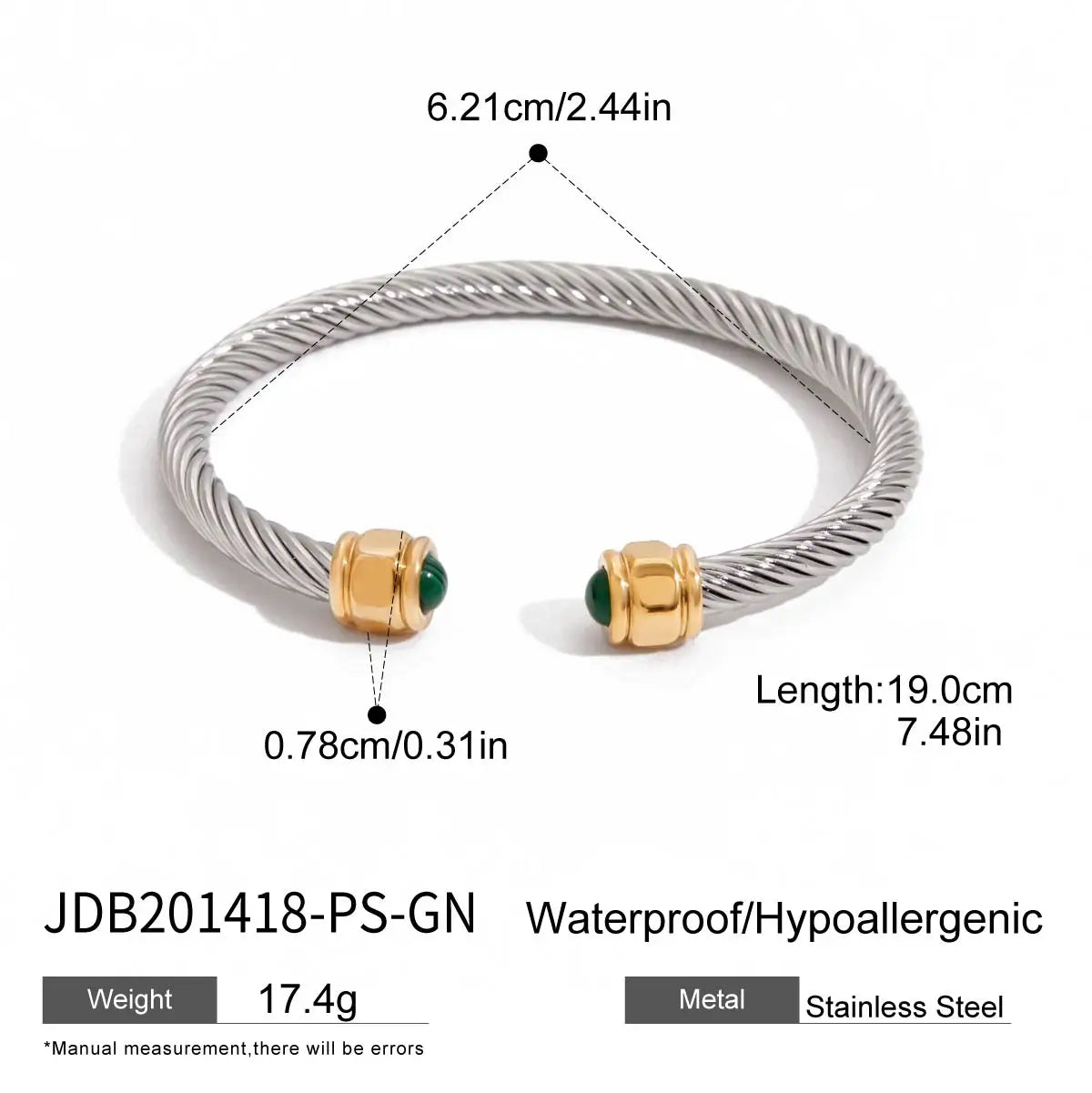 KIKA Stainless Steel 316L Braceelet Retro Gold Party Personalized
