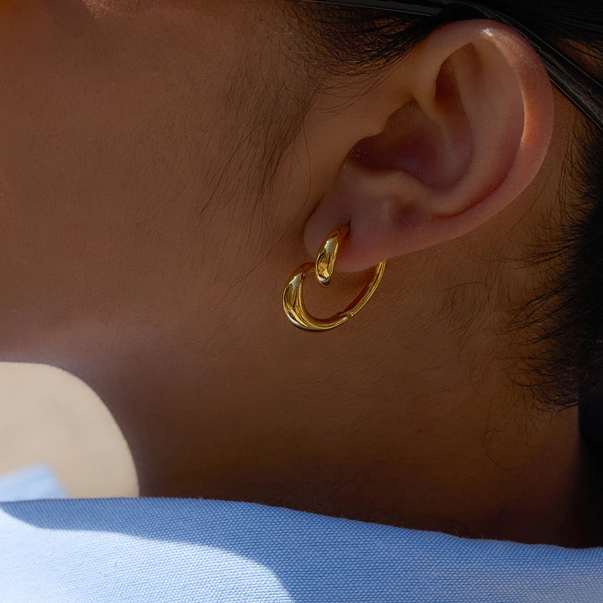 Heart Shape Earring Women PVD Gold Plated Stainless Steel
