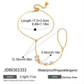 Kika Delicate White Geometric Teardrop Shaped Zircon Finger Bracelet