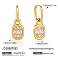 KIKA Delicate Crystal Lock Drop Earrings For Women Minimalist 18K Gold PVD Plated Stainless Steel Earrings Fashion Jewelry