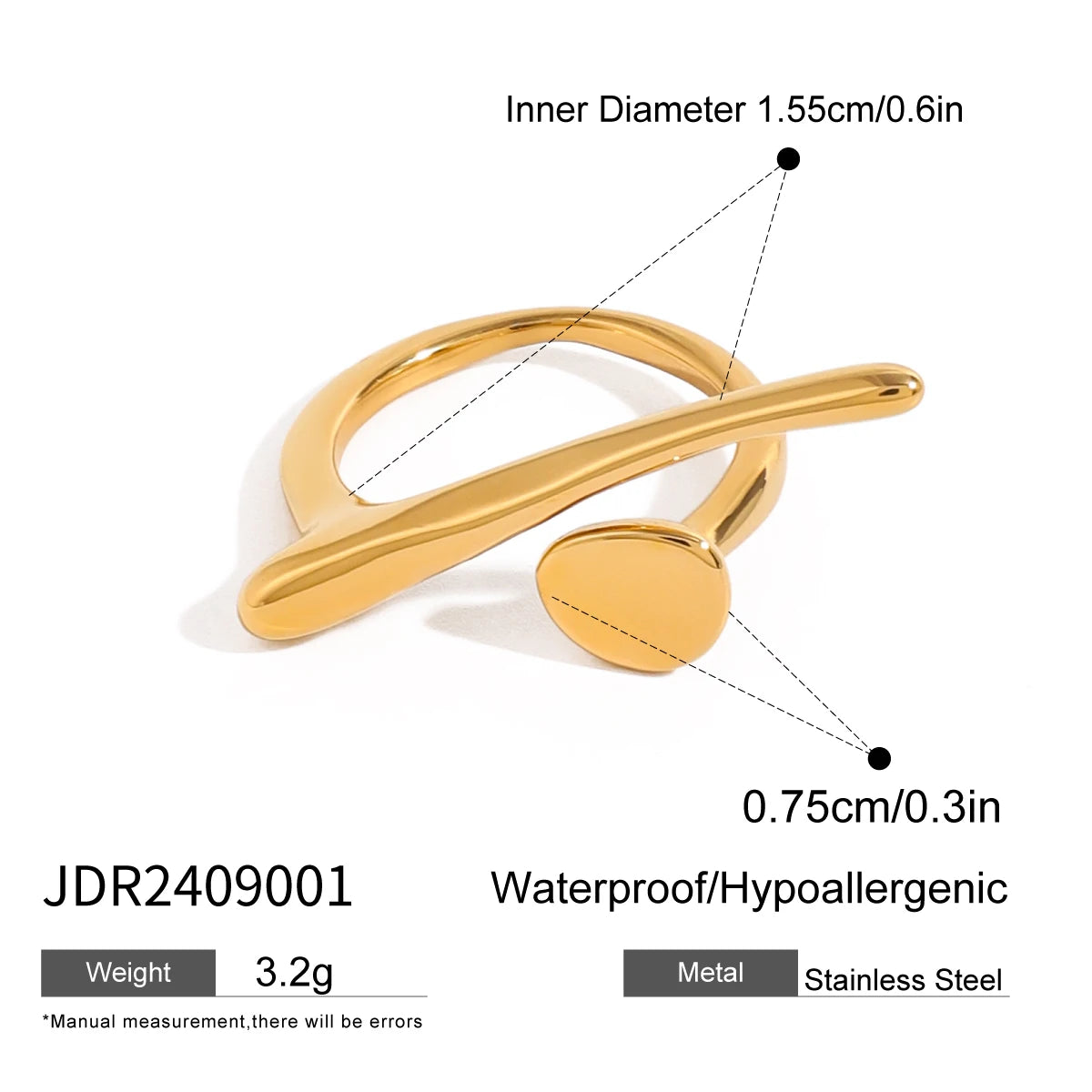 Fashion Geometric Irregular  Open Ring
