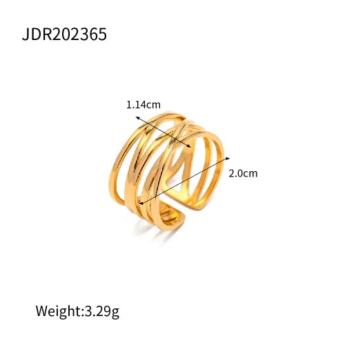 Geometric Open Ring Stacked Irregular