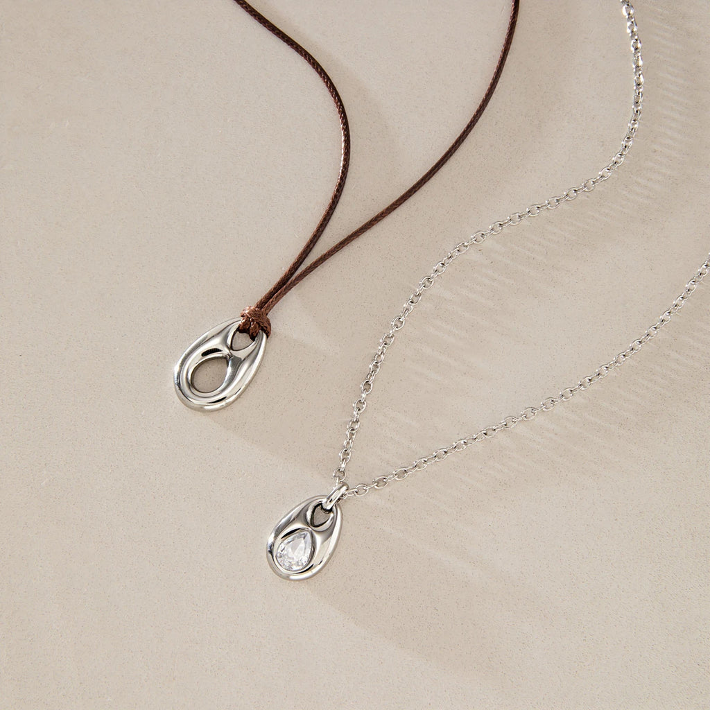 KIKA Classic Water Drop Pendant Necklace For Women Minimalist Long Rope Stainless Steel Chain Necklace Fashion Jewelry Gift